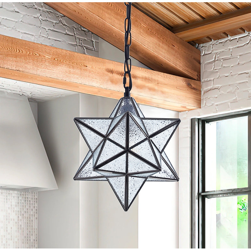 Luminaire suspendu géométrique simple à 1 lumière, Argent