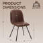Chaise de salle à manger moderne à dossier courbé avec pieds en métal, chaise d'appoint rembourrée pour salle à manger, bureau à domicile