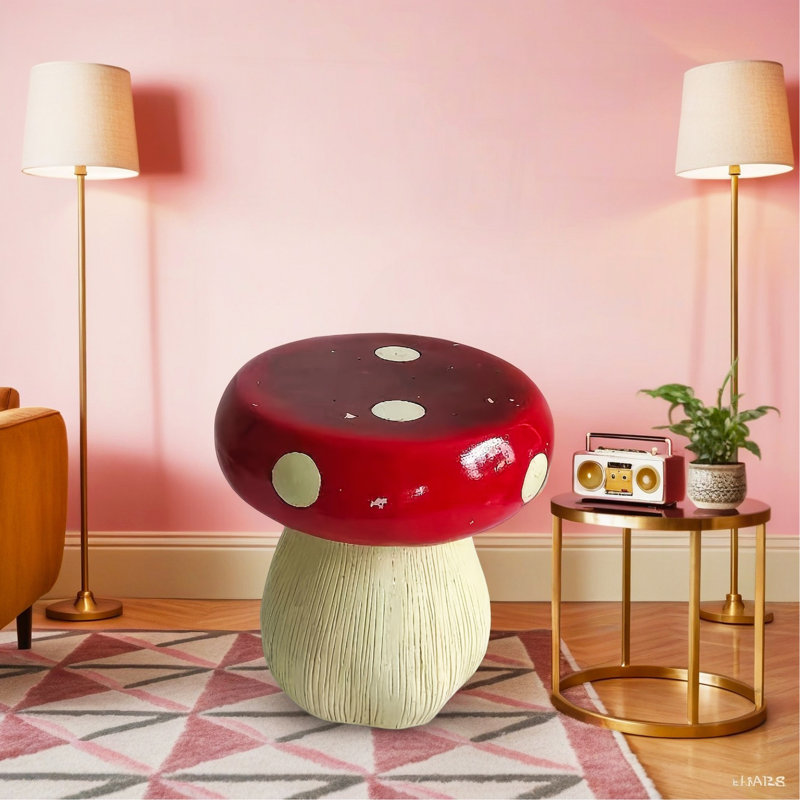 Statue tabouret Mushroom, Rouge