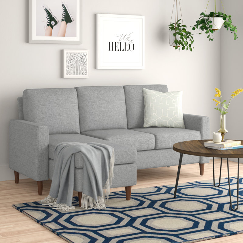 Canapé modulaire réversible de 76 po Otho, Gris chiné