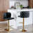 Swivel Barstools Adjustable Seat Height, PU Upholstered Bar Stools