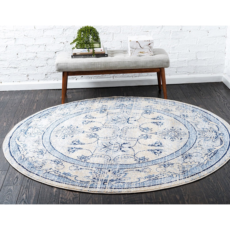 Amika Oriental Indoor Rug, Round 6'