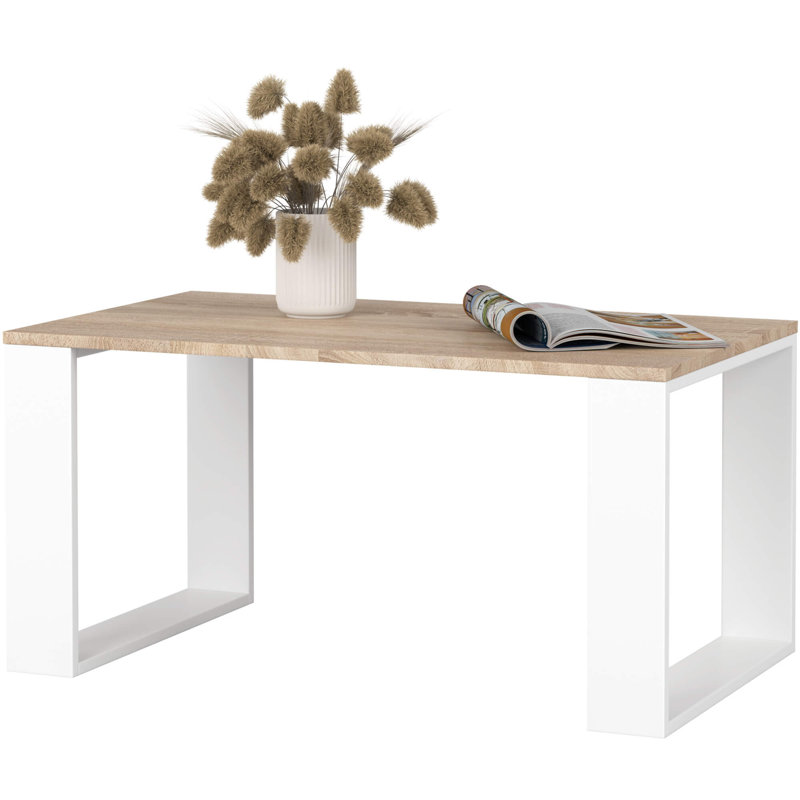 Shadiqua Four Leg Coffee Table with Storage, White