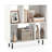 Open Shelf Bookcase Mid Century Modern Cube Bookshelf With 4 Compartments-1475263571