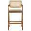 Chaise de bar en noyer tissé Remy Light