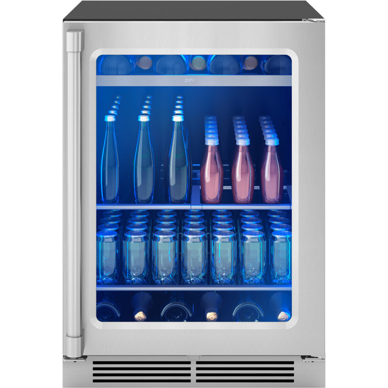 Zephyr Presrv Pro 24 in. 7-Bottle and 105-Can Single Zone Beverage Cooler