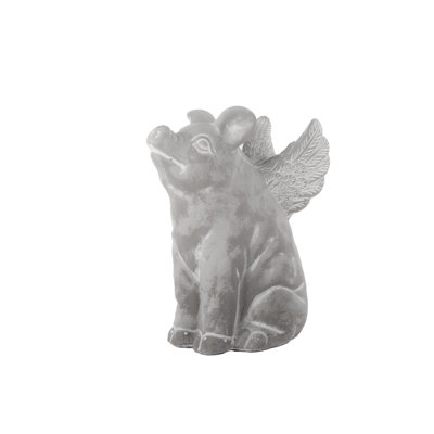 Figurine de porcelet à oreilles assis