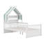 Lit maison avec tablette de tête de lit et auvent amovible, cadre de lit plateforme en bois avec Guardrai-957002980-957003003