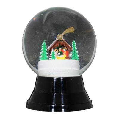 Globe terrestre eau neige perzy crèche