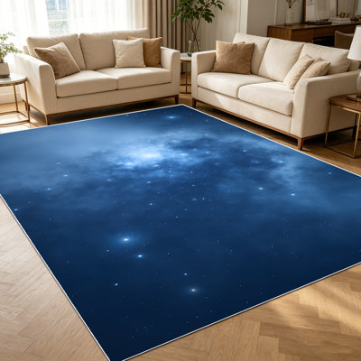 1PC Starry Galaxy Nebula Night Sky area rugs for Living Room, Soft and Comfortable, Suitable for all seasons, easy-to-maintain, machine washable Indoor floor mat, Under Table Farmhouse suitable for dining table, bedroom, entryway, backyard patio,