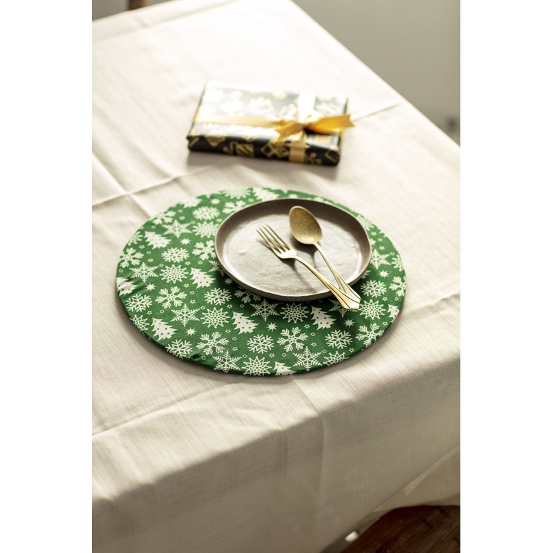 Polyester Abstract Charger, Green