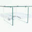 Table basse carrée avec plateau en verre et tablette ouverte-1081473647
