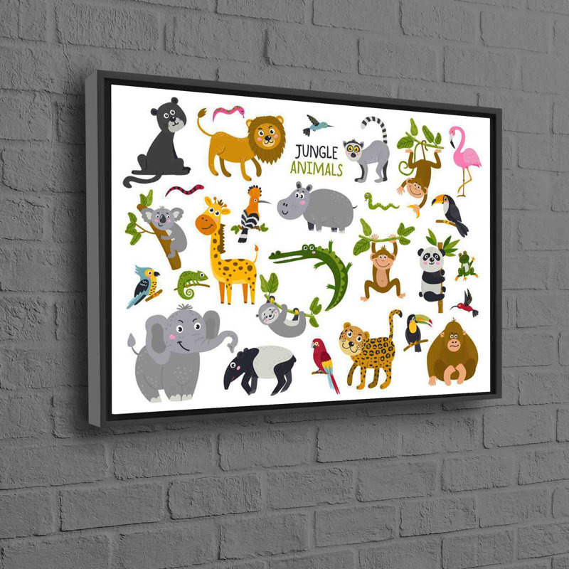 Print on Canvas, 25 cm H x 35 cm W, Floater Framed Print without Mat, Black