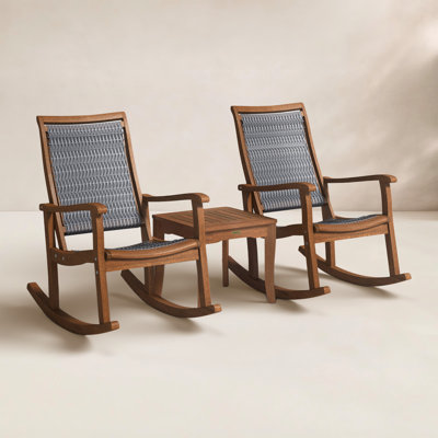 Arnot 2-Person Eucalyptus Patio Seating Group