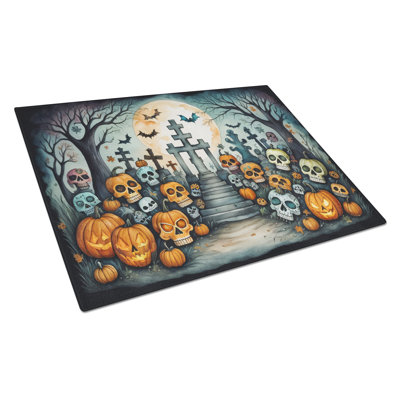 Grande planche à découper en verre Calaveras Sugar Skulls Spooky Halloween