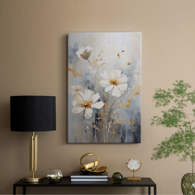 FLORAL Series CCCCI - Toile tendue avec châssis de qualité supérieure - Prêt à être accroché