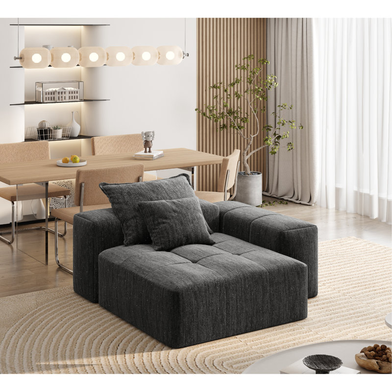 Canapé modulaire surdimensionné Modern, Noir