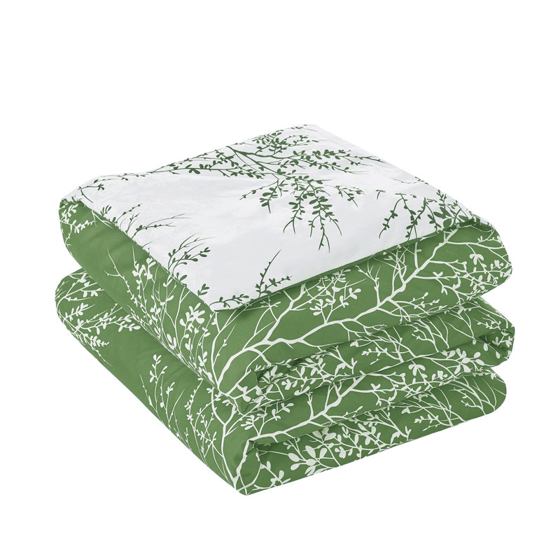 Sage and Ivory King Microfiber Reversible Bed in a Bag Set