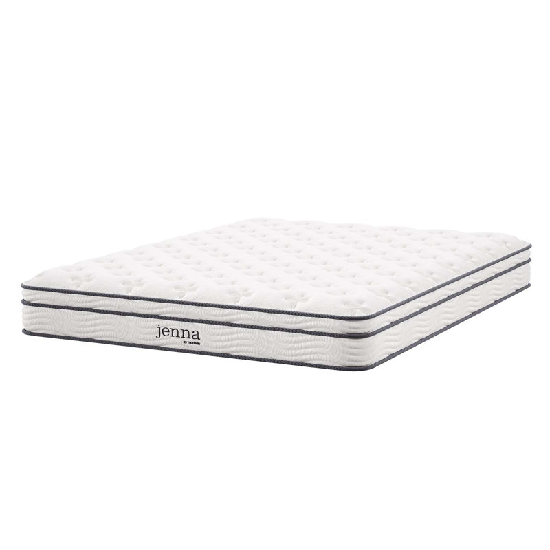 Modway Jenna Innerspring and Foam Mattress, Queen, 8"