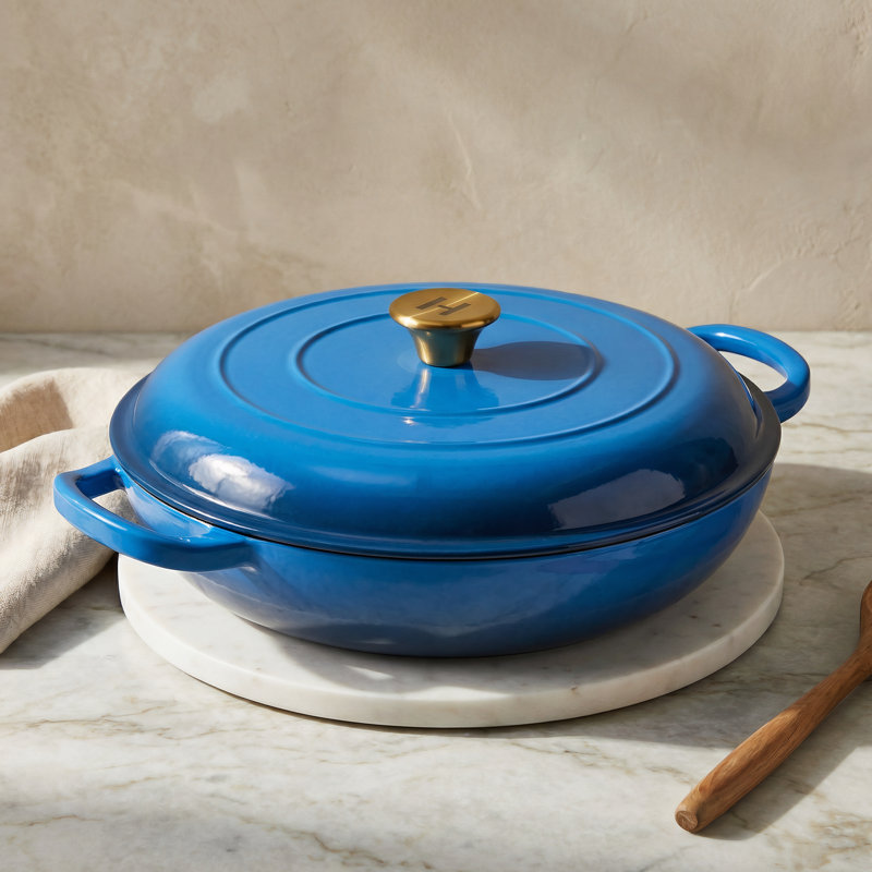 Braisière en fonte de la collection Alpha en émail 12 po, bleu Tahoe, Blue