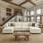 Modular Cloud Sectional Sofa, Ultra-Soft Chenille Upholstered Couch with Double Layer Cushions, Armless Design Deep Seat Sofa with Sturdy Wood Frame for Living Room, Apartment-3551417