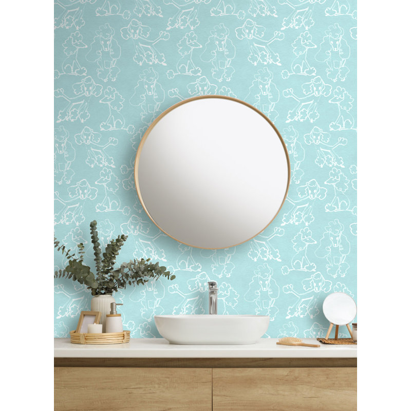 Wallpaper Double Roll by Yuki Osada, White/Blue