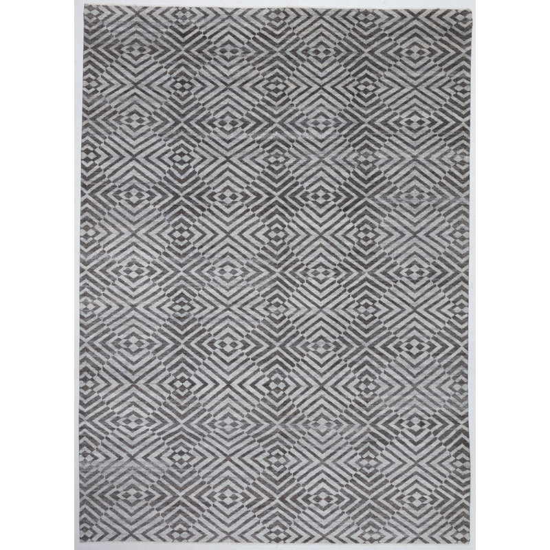 Hand Knotted Geometric Rug