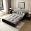 Lit-lit multifonctionnel 3 en 1 de 74,8 po Annandale, velours avec 2 coussins moelleux, structure, convient au salon, grand lit convertible, support confortable, construction supérieure, toute scène, facile à-121298448