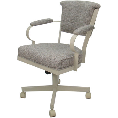 Magaw Swivel Metal Caster Dining Chair
