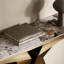 Modern simple sintered stone porch table-529800946