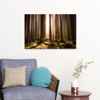 «Breath Of Life», art mural abstrait contemporain, paysage de forêt