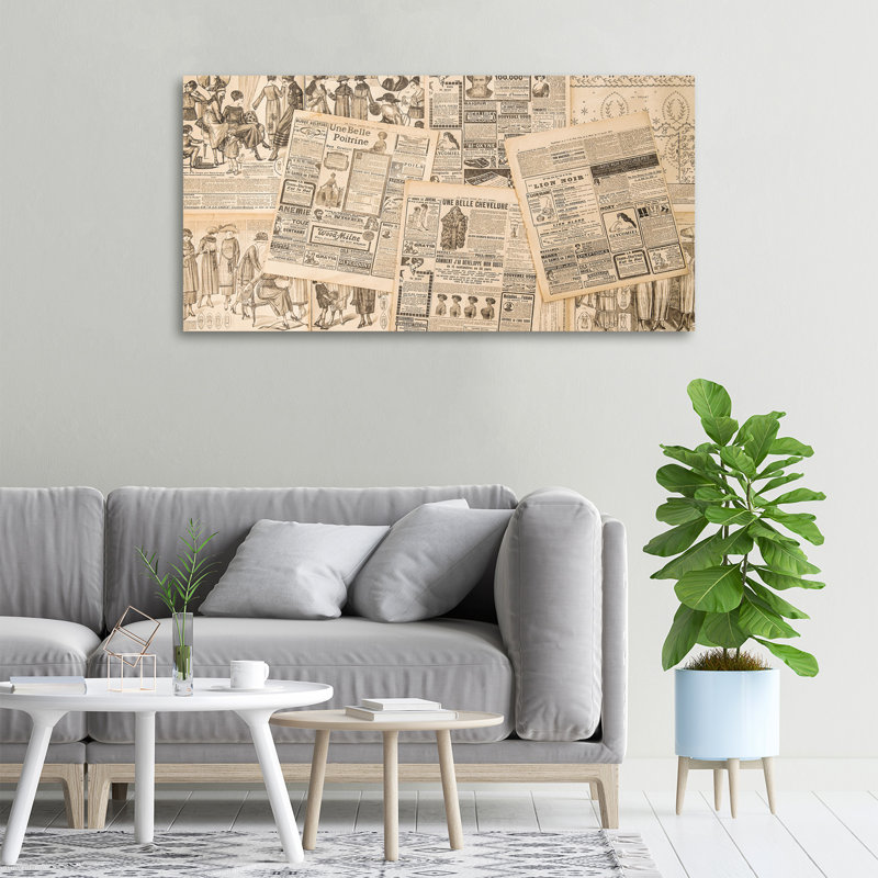 The Old Newspaper - No Frame Print on Canvas