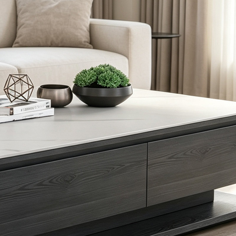 Rangement pratique pour table basse Clean Style, 16.92" H x 47.24" W x 23.62" D, White