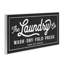 "Vintage Laundry Sign", typographie cursive, art mural par lettré et doublé