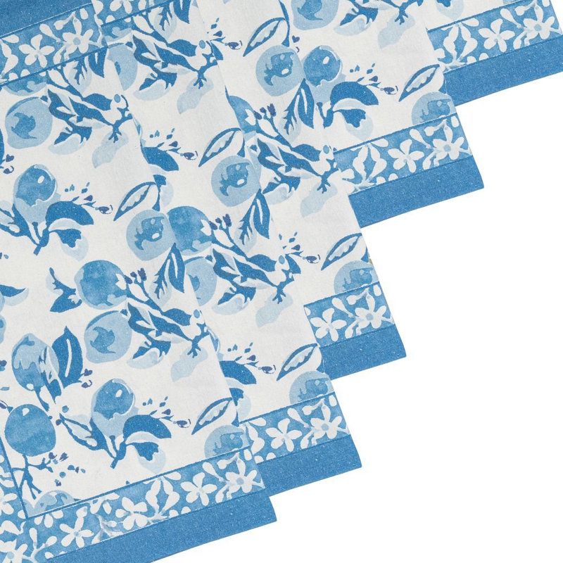Aazad Citron Napkins - 19" x 19", Blue