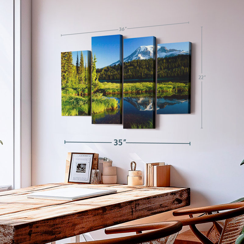 «Mt. Rainier Reflection Wall Art», H 22 po x l 36 po x P 1,00 po