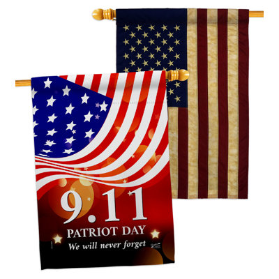 Drapeau de maison en polyester à 2 côtés 40 x 28 po