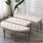 Banc rembourré blanc