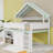Wooden Frame Loft Bed With Cabinets And Shelves-1775177297