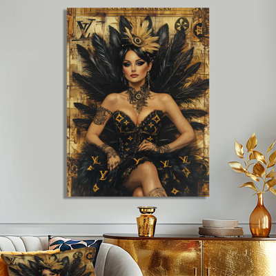 Rien de mieux que des corsets et des plumes - reproduction d'art mural femme cabaret