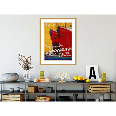 «Die Kommenden Grossbauten» par Bernd Steiner, impression giclée encadrée