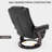 Meleri 360° Swivel Recliner Chair with Ottoman, Adjustable PU Leather Recliner with Wood Base, Thick Padded Cushion for Living Room, Bedroom, Office, Small Spaces