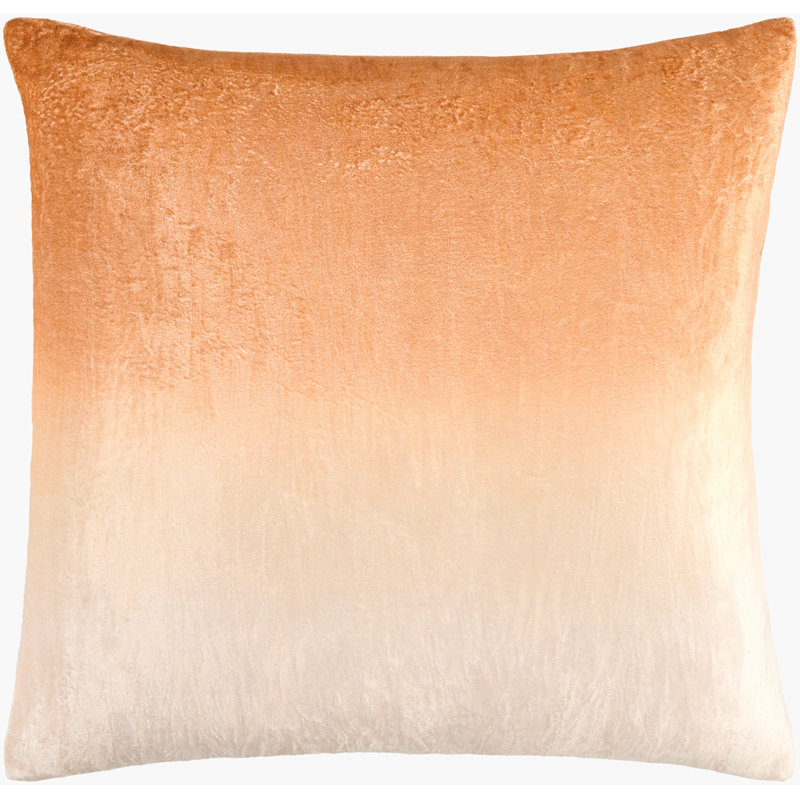 Theodosia Accent Throw Pillow, Polyester, Orange/Cream, 18"H x 18"W