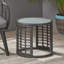 Table basse d'extérieur en rotin