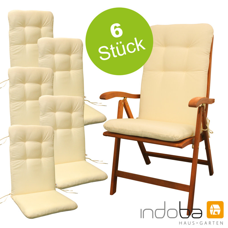 Afrin Garden Dining Chair Cushion, Cream