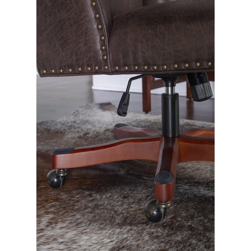 Ardara Adjustable Swivel and Tilt Task Chair with Casters, Brown