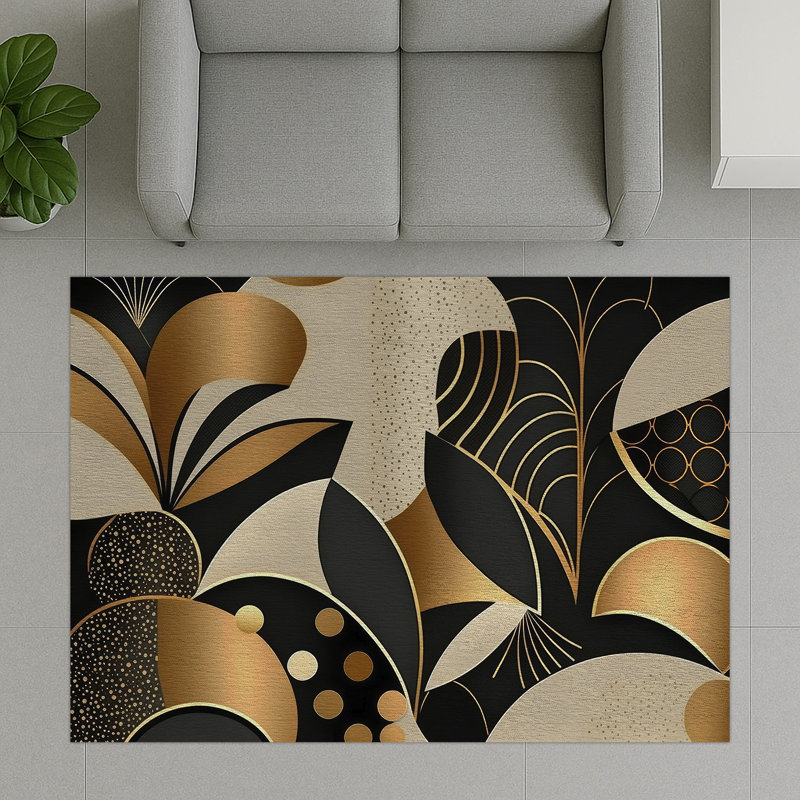 Abstract Area Rug, Rectangle 155 x 230 cm