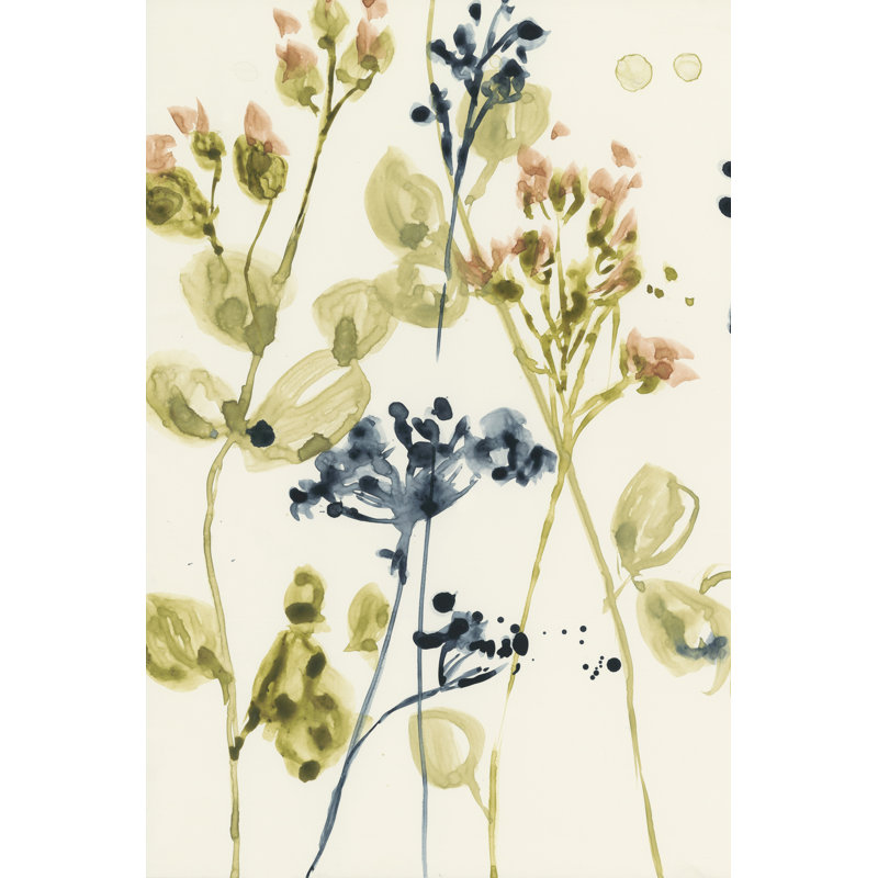 Blush Buds II by Jennifer Goldberger - Painting on Canvas, 46cm H x 30cm W, Wrapped Canvas
