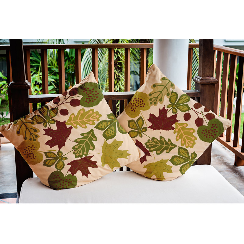 Coussin décoratif intérieur / extérieur en polyester Polyfill, 18 po x 18 po, Olive