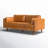 87.8" Genuine Leather Square Arm Sofa